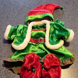 Green and Red Elf Costume for Build A Bear